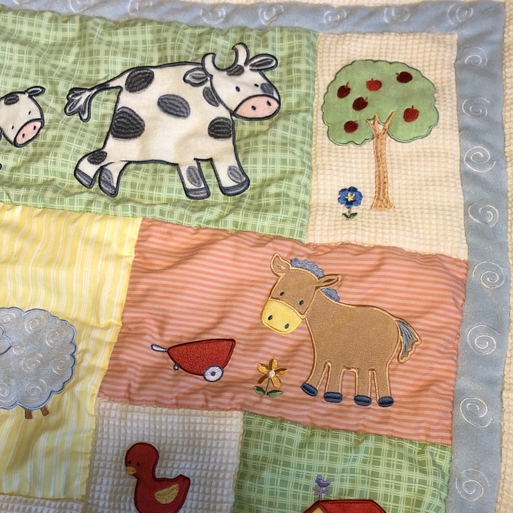 Baby Quilt Farmyard Friends KIDS LINE - Picture 6 of 12